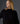 Pull court col montant manches bouffantes - Noir