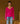 Jersey de cachemir con cuello de pico - Rosa tonificado