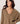 Jersey oversize de cachemir con cuello de pico - Camel Marrón