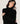 Jersey oversize de cachemir con cuello alto - Negro