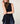 Conjunto twin de seda con cuello vuelto - Azul Medianoche
