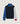 Jersey color block de cuello alto en lana merino - Azul Marino