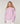 Pull oversize en grosse maille chiné - Rose Pale