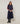 Two-tone round neck sweater - Denim Blue