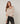 Pull col V en maille fine - Beige