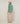 Pull long col montant manches courtes chiné - Vert