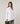 Camisa oversize blanca de manga 3/4