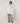 Camisa oversize blanca de manga 3/4