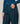 Pantalón recto de lona estampada - Azul