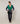 Tricolor merino wool vest - Emerald Green