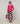 Jersey de lana merino con cuello redondo - Rosa Tonificado
