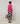 Jersey de lana merino con cuello redondo - Rosa Tonificado