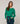 Round-neck merino wool sweater - Emerald Green