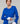 Jersey de lana merino con cuello redondo - Azul Zafiro