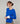 Jersey de lana merino con cuello redondo - Azul Zafiro