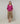 Jersey oversize de lana con cuello de pico - Fucsia