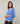 Jersey oversize de lana con cuello de pico - Azul Horizonte
