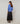Jersey oversize de lana con cuello de pico - Azul Horizonte