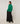 Oversized wool V-neck sweater - Emerald Green