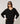 Jersey oversize de lana con cuello de pico - Negro