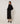 Jersey oversize de lana con cuello de pico - Negro
