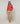 Tricolour round-neck merino wool sweater - Orange Corail