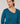 Asymmetrical neckline sweater in merino wool - Peacock Blue