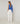 Conjunto twin de seda con cuello redondo - Azul Cobalto