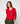 Pull col V en laine mérinos - Rouge