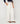 Pantalón ancho de algodón con talle alto - Blanco Crudo