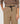Pantalón ancho de algodón con talle alto - Beige oscuro
